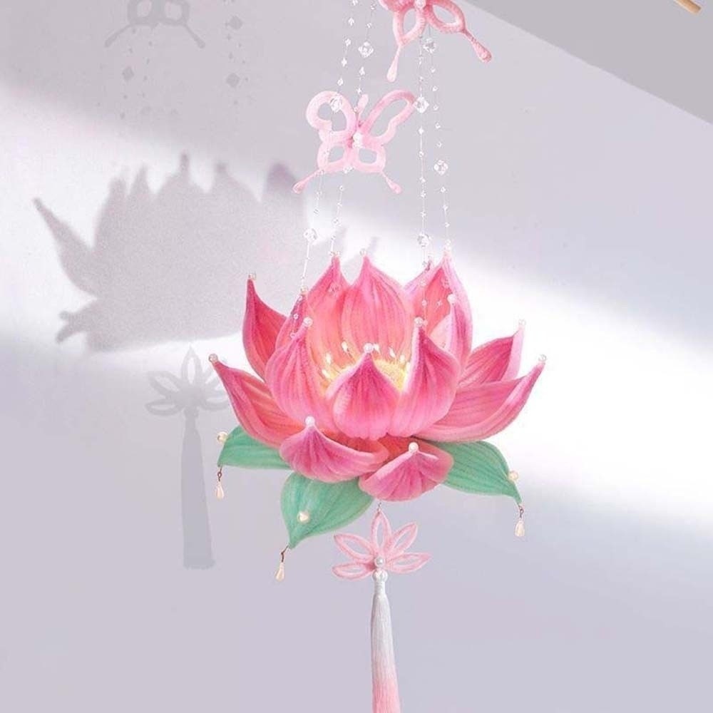 Easy Cosplay Prop - Chinese Lantern Handmade Lotus Lantern Glowing
