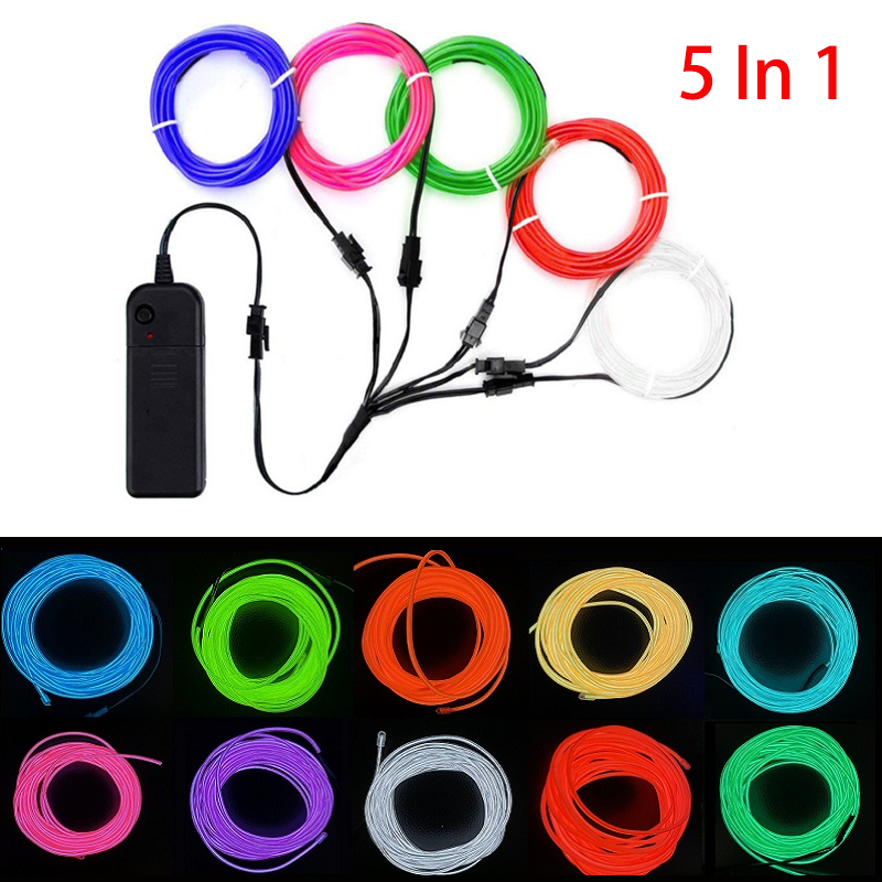 5 in 1 Glow Wire Cable LED Neo - Led El Wire reseña y precio