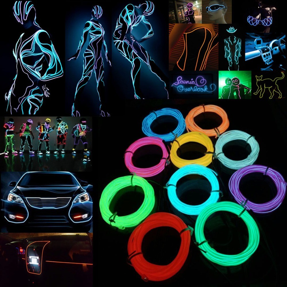 Glow EL Wire Cable LED Neon Ch - Led El Wire reseña y precio