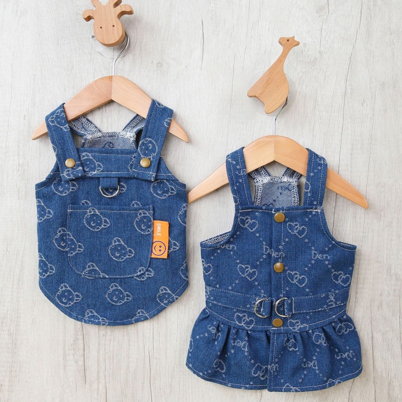 Denim Dog Dress Harness Puppy  - D Ring Strap reseña y precio