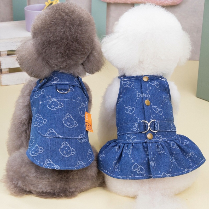 Denim Dog Dress Harness Puppy  - D Ring Strap reseña y precio