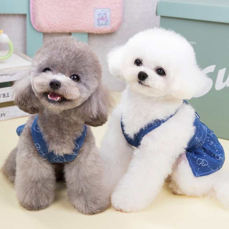 Denim Dog Dress Harness Puppy  - D Ring Strap reseña y precio