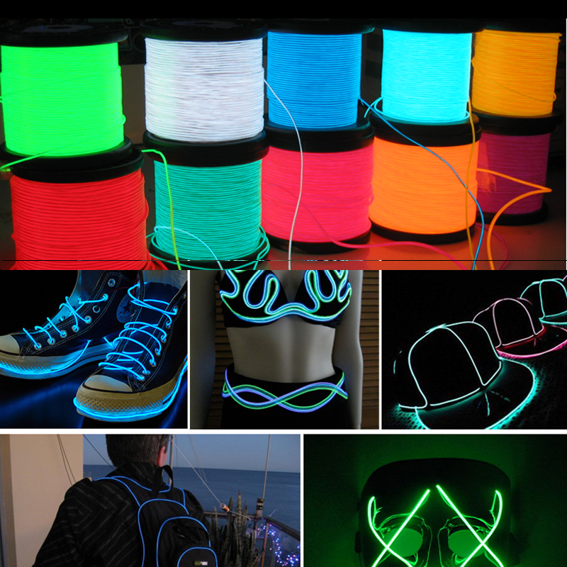10/5/3M Glow EL Wire Neon Cabl - Led El Wire reseña y precio