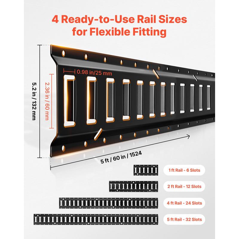 E-Track Tie-Down Rail Kit, 8 P - D Ring Strap reseña y precio