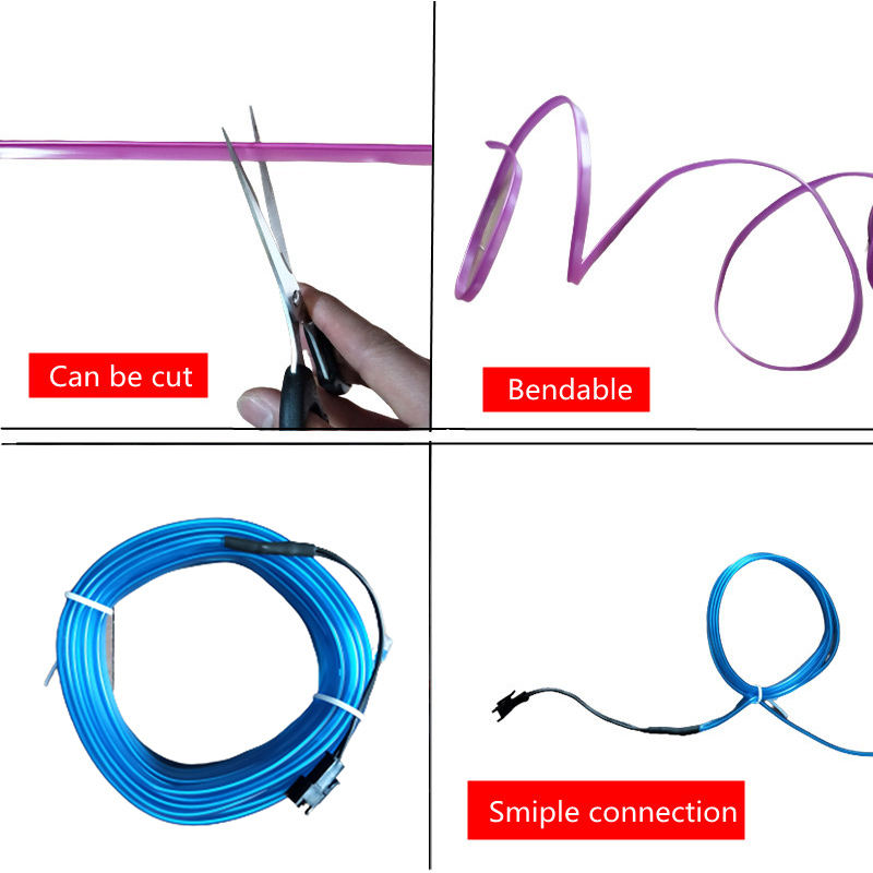 1M/3M/5M Car Interior Led Deco - Led El Wire reseña y precio