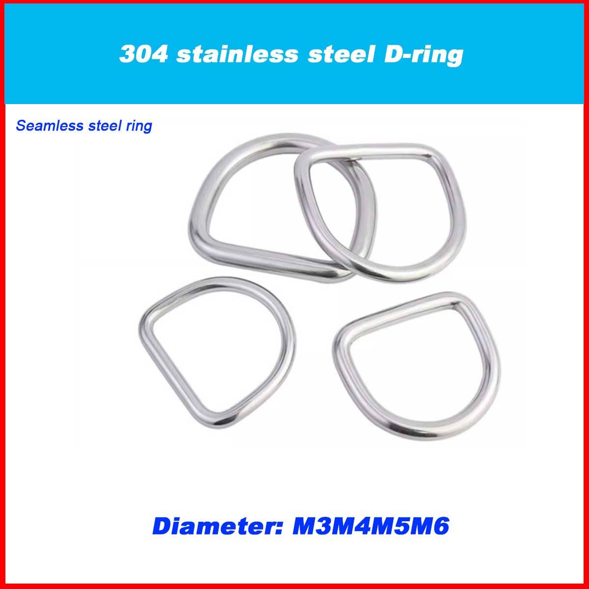 304 Stainless Steel D-ring / L - D Ring Strap reseña y precio