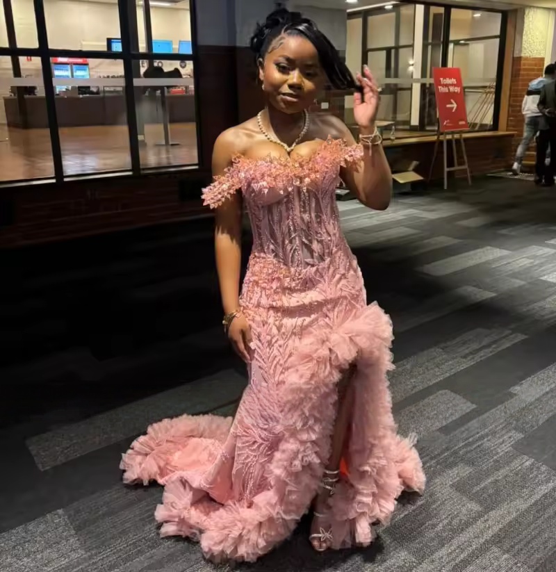 Pink Long Prom Dresses For Bla - Briar Cosplay Prop reseña y precio