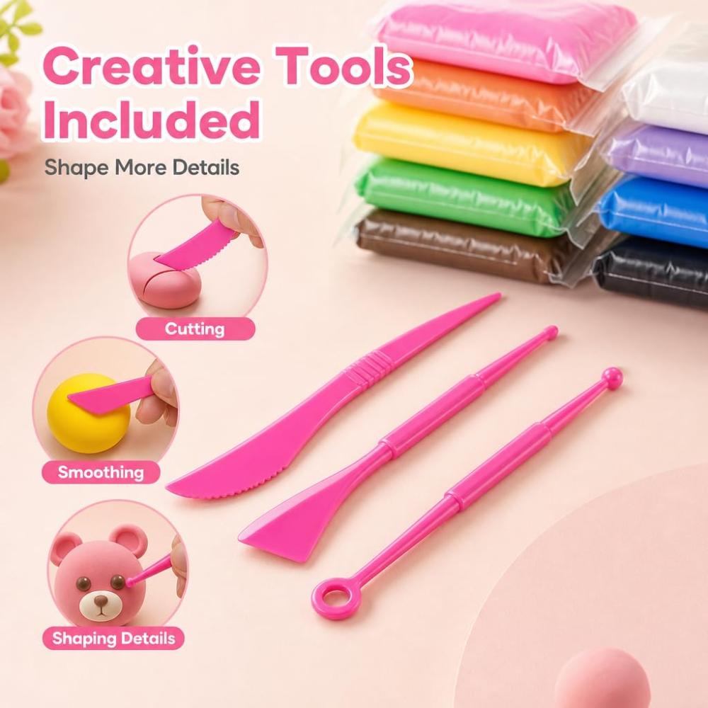 Air Dry Modeling Clay Kit Soft - Foam Clay Sculpt reseña y precio