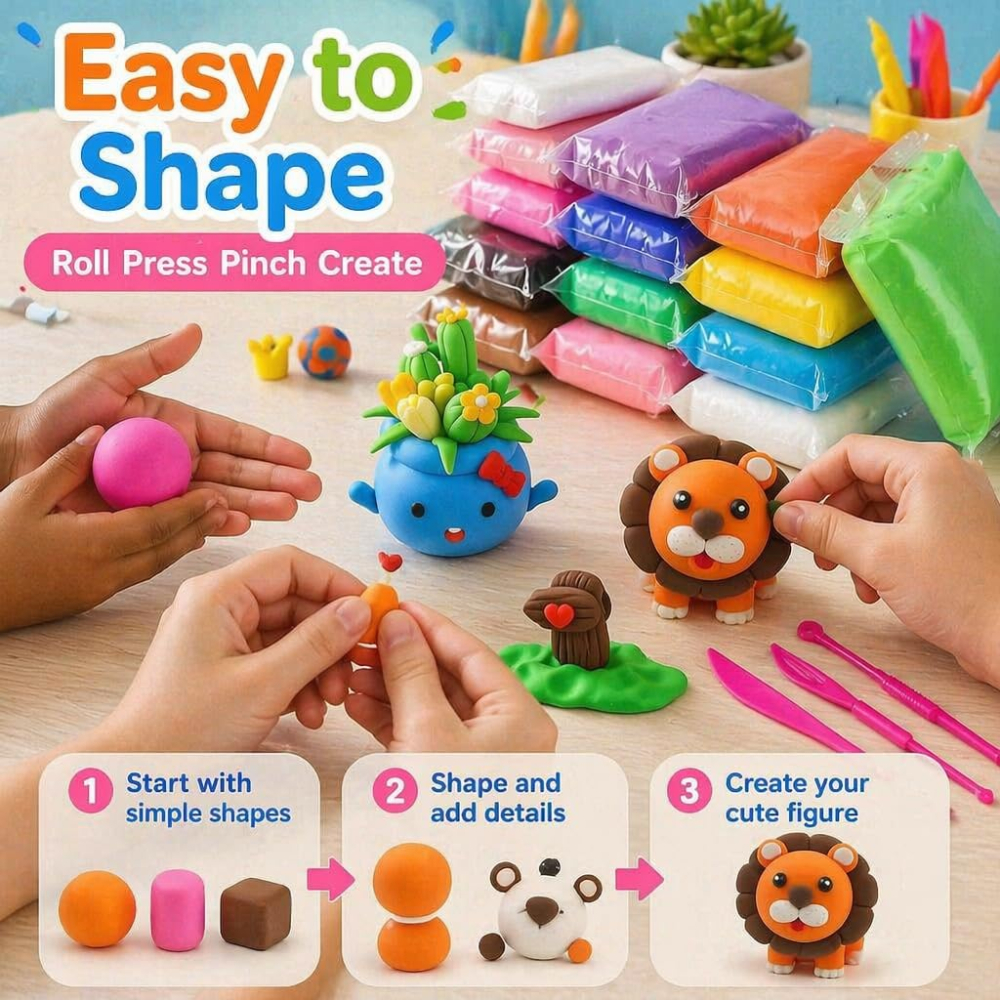 Air Dry Modeling Clay Kit Soft - Foam Clay Sculpt reseña y precio