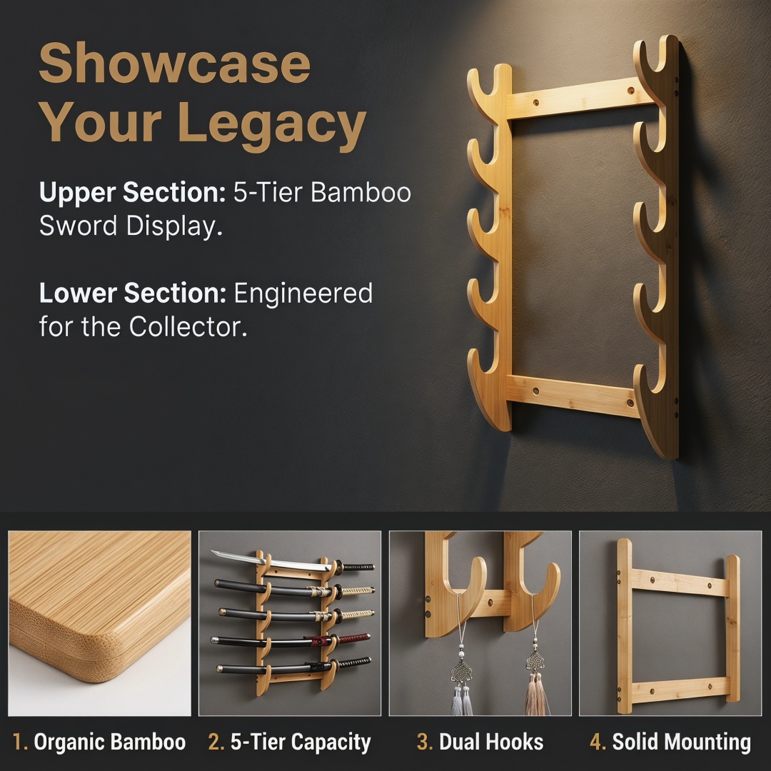 8-Layers Wall Sword Storage Sh - Cosplay Prop Dagger reseña y precio
