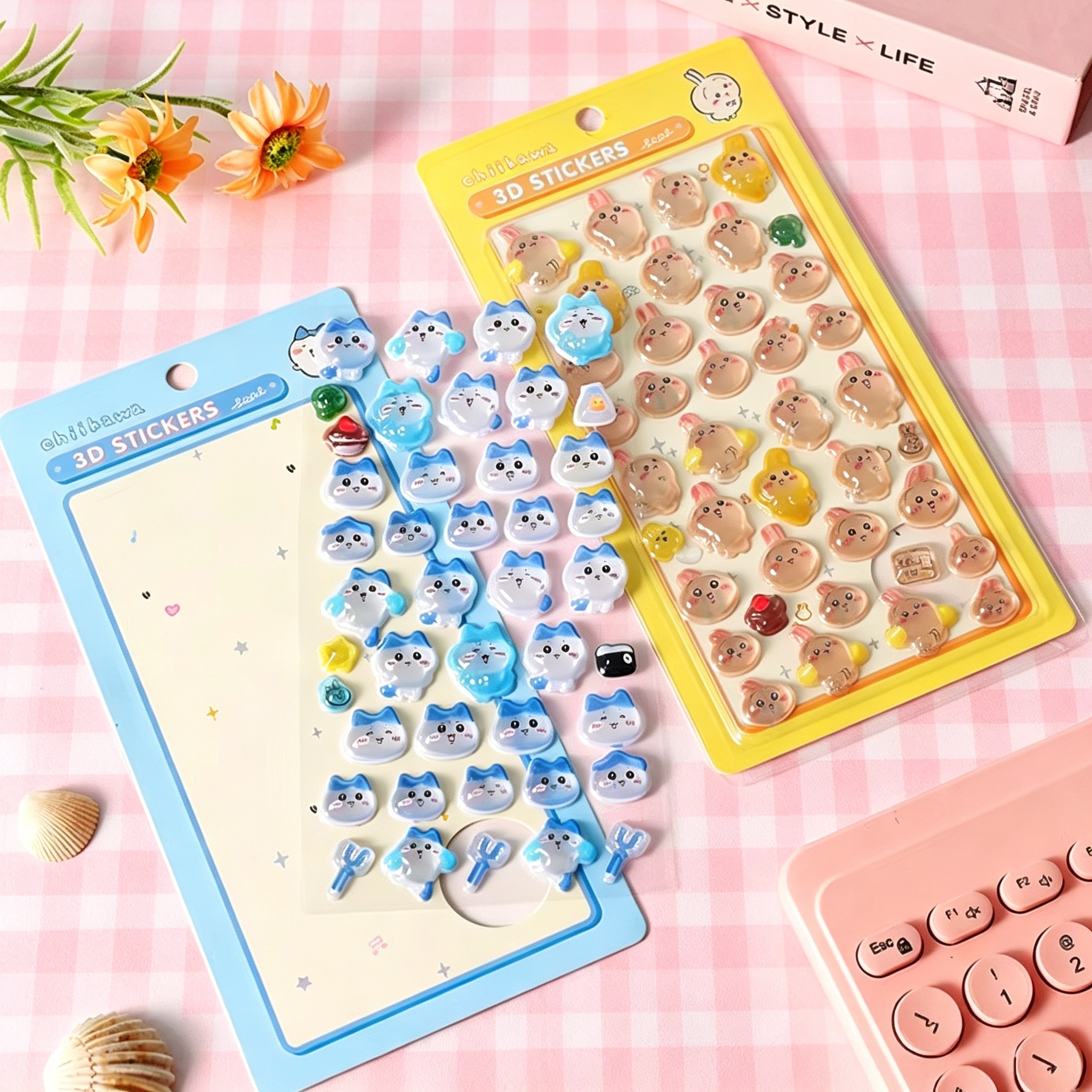 Chiikawa 3D Cute Relief Sticke - Cosplay Prop Diy reseña y precio