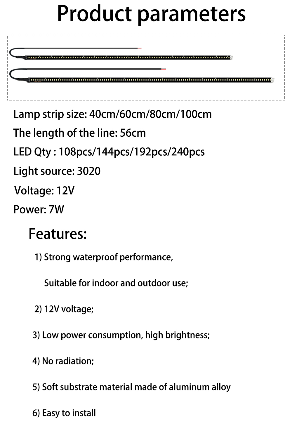 2pcs Car Side LED Light,17.8'' - Led El Wire reseña y precio