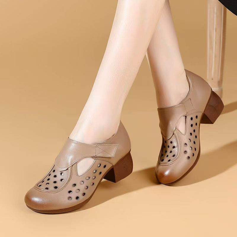 Women's Summer New Leather Hol - Velcro Hook Loop reseña y precio