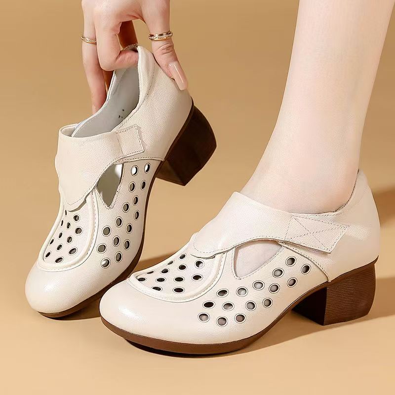 Women's Summer New Leather Hol - Velcro Hook Loop reseña y precio