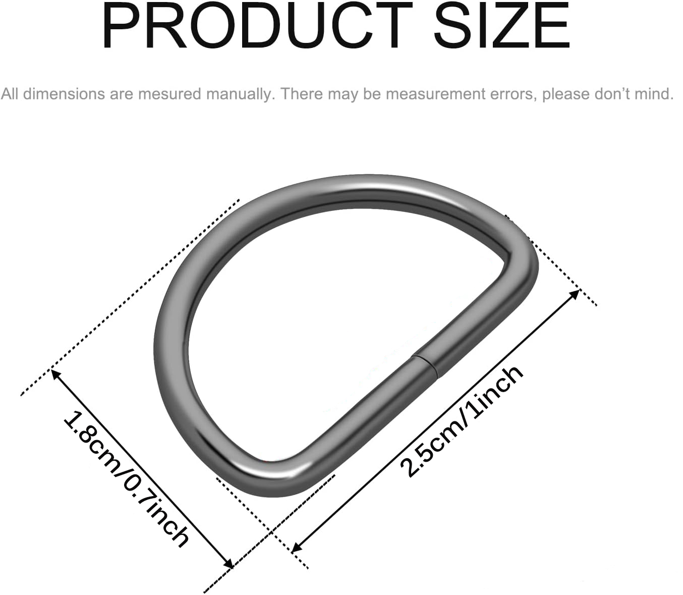 30/60/100Pcs D-Shaped Ring Met - D Ring Strap reseña y precio