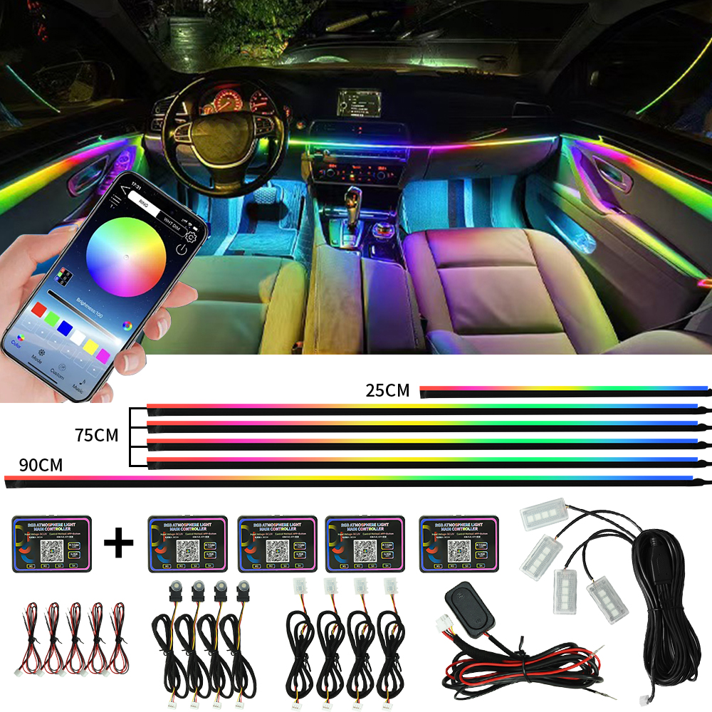 Symphony Car Ambient Lights Ki - Led El Wire reseña y precio