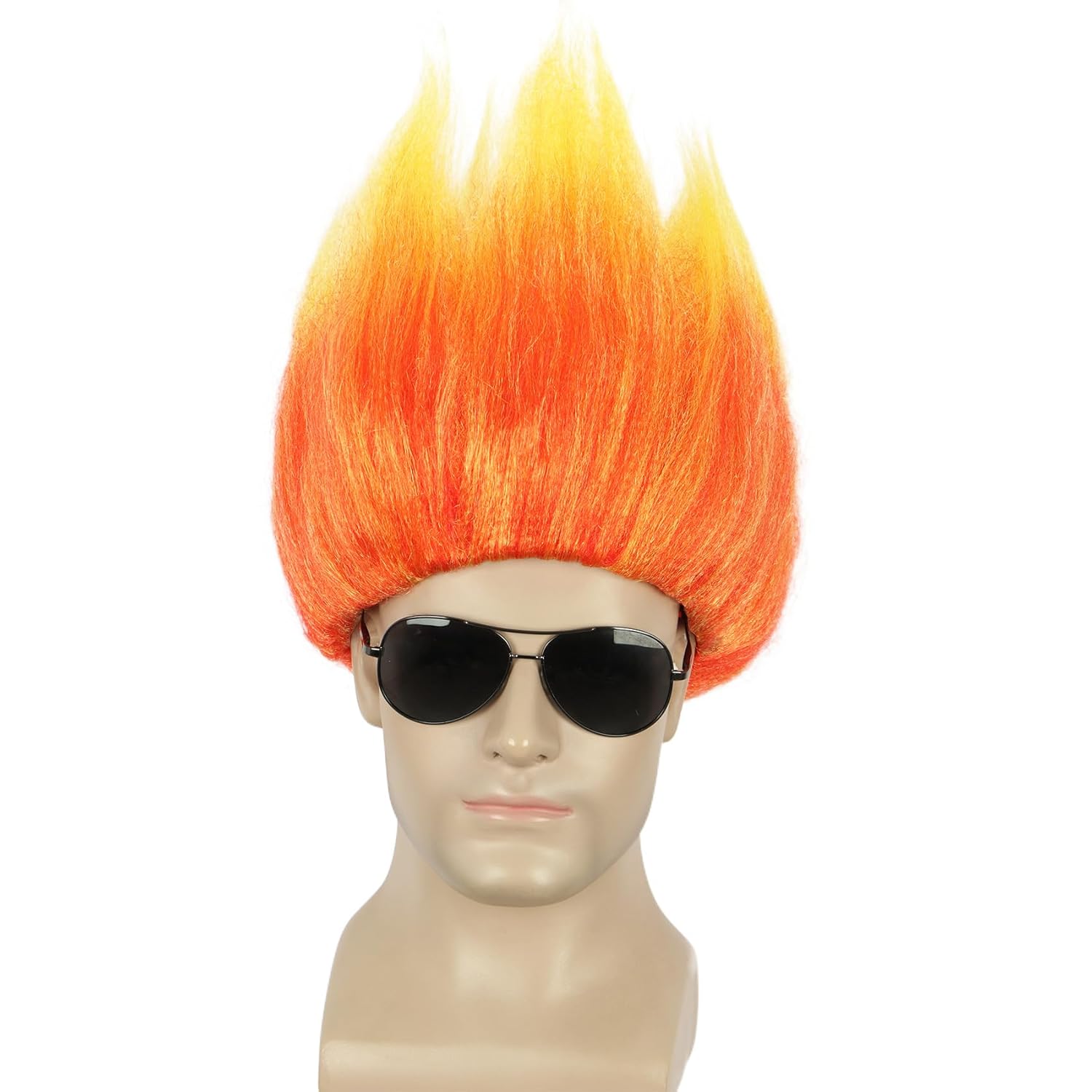 Short Orange Wig Spiky Anime W - Cosplay Flame Prop reseña y precio